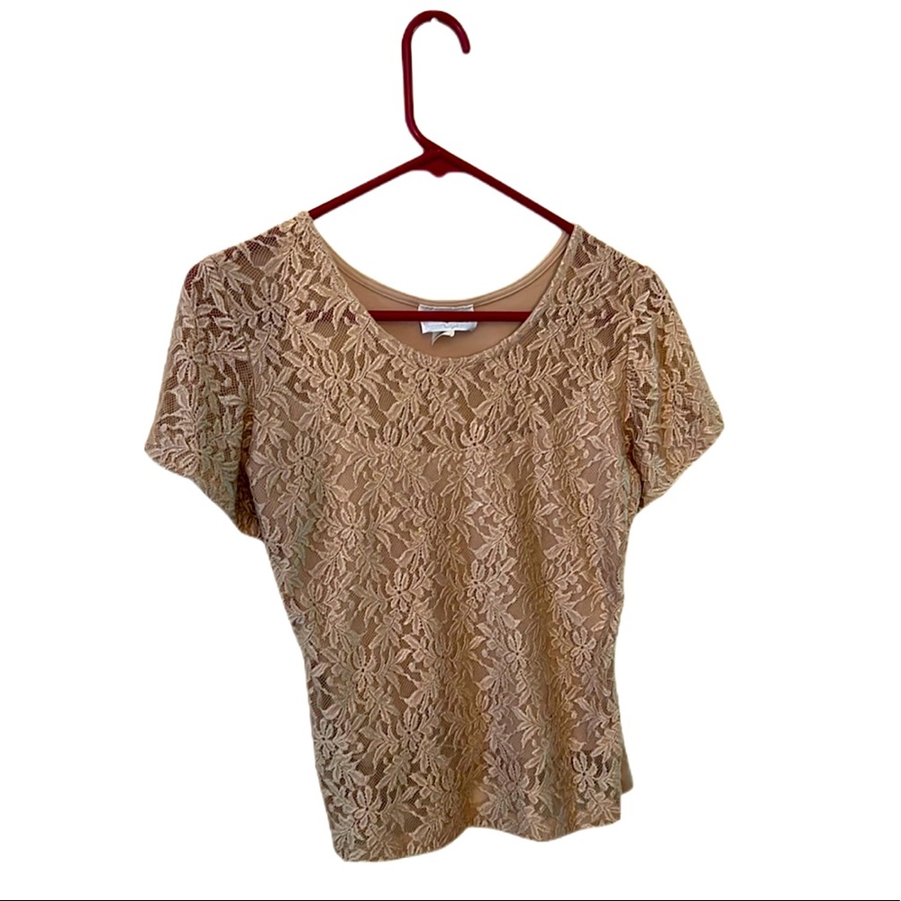 Lacy Champagne Hanky Panky top